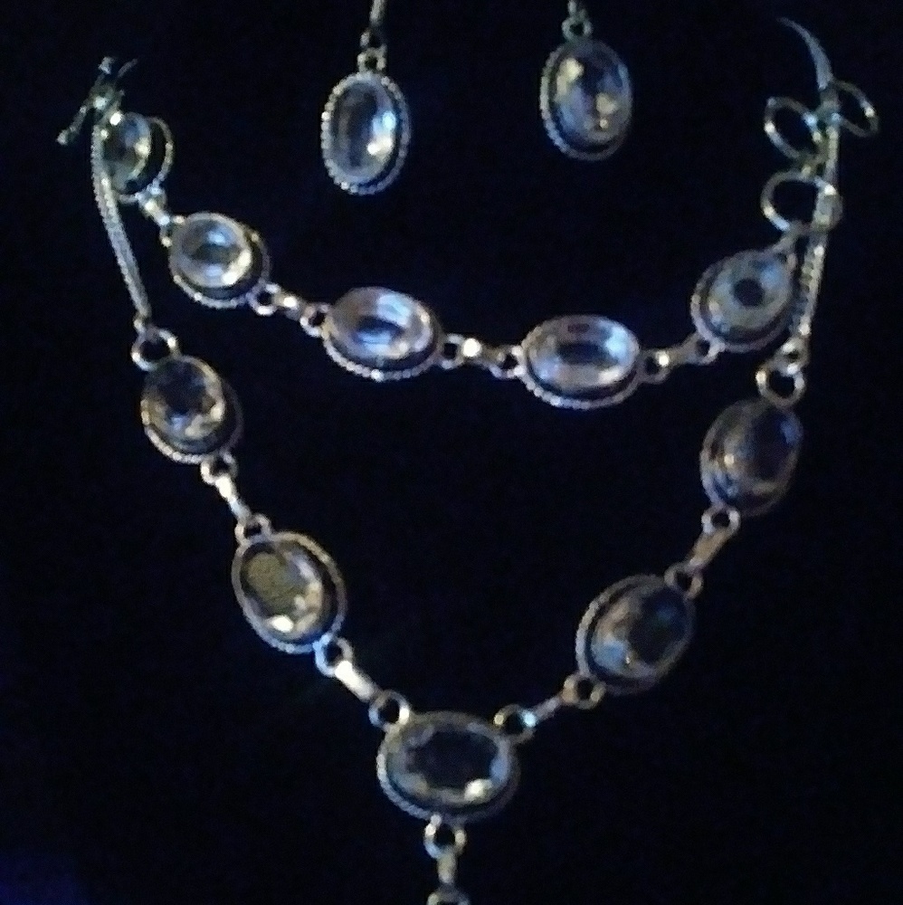 White Topaz 3-PIECE 925 SET